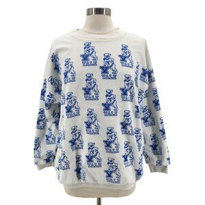 Vintage Yale Womens M/L Sweatshirt Reversible White Logo Bulldog Handsome Dan